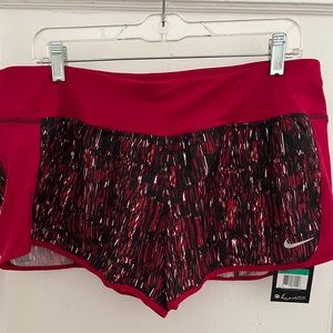 NWT Nike Women’s Dri-Fit Red Running Shorts Size XL